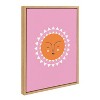 Kate and Laurel Sylvie Sleepy Sun Framed Canvas by Elizabeth Olwen, 18x24, Natural - 2 of 4