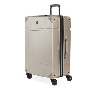 SwissGear Vintage Trunk II Hardside Large Suitcase Spinner - Sand - 1 of 4