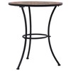 vidaXL Table Orange and Grey Ceramic top and Powder-coated iron frame - 2 of 4