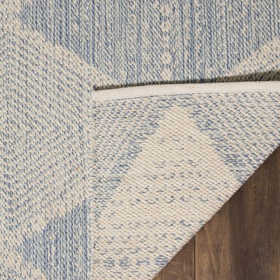 Coastal Breeze Light Blue Handwoven Cotton Area Rug - 5' x 8'