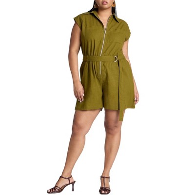ELOQUII Elements Women's Plus Size Dolman Romper