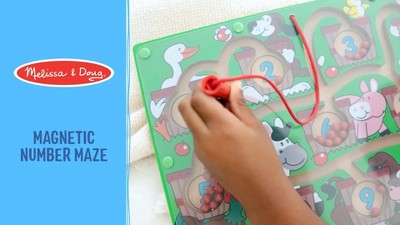 Melissa & Doug Magnetic Wand Number Maze - Wooden Puzzle Activity