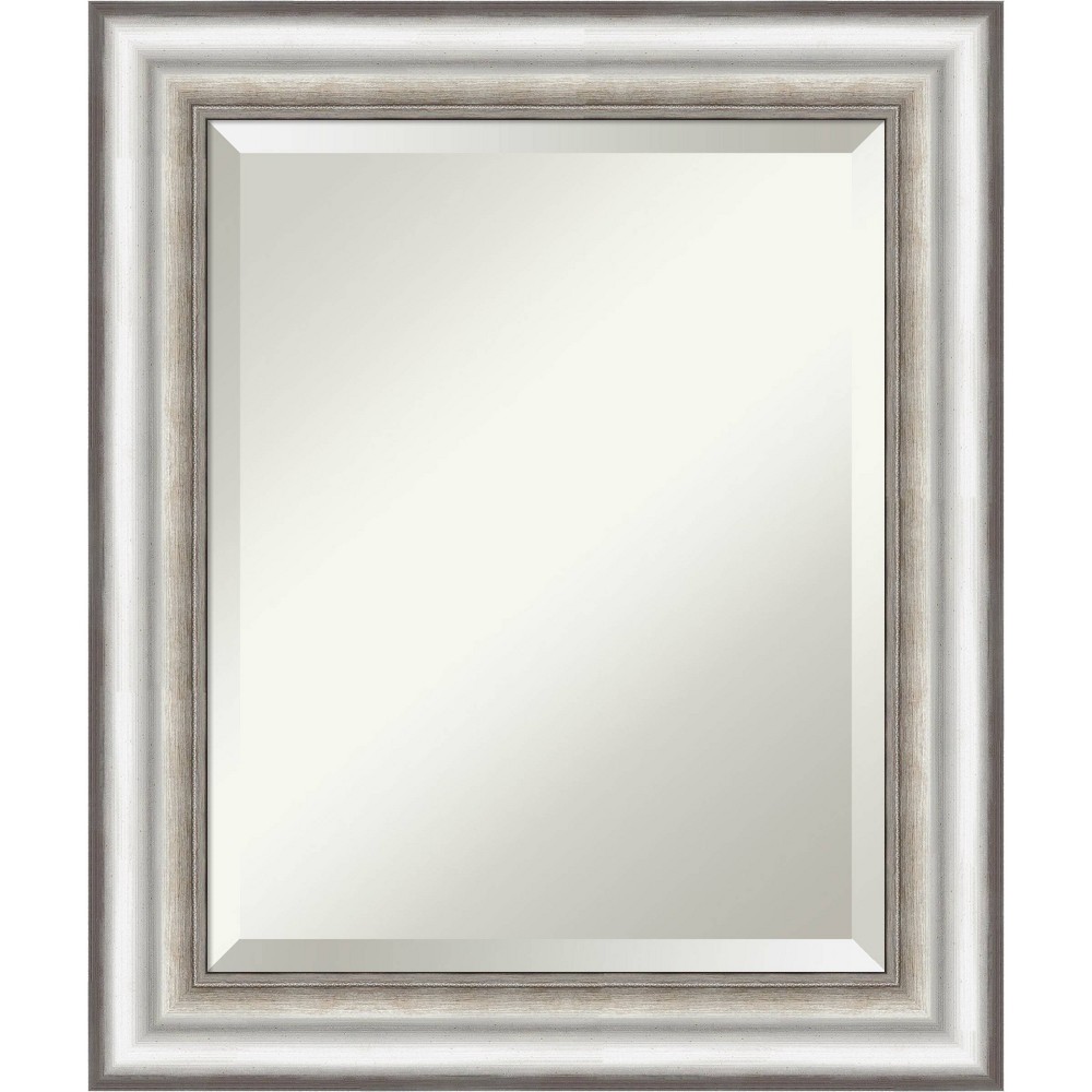 Photos - Wall Mirror 21" x 25" Salon Framed Bathroom Vanity  Silver - Amanti Art