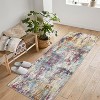 Machine Washable Area Rugs Lightweight Throw Soft Carpet Boho Botanical Floral Ultra-Thin Indoor Rug - 3 of 4