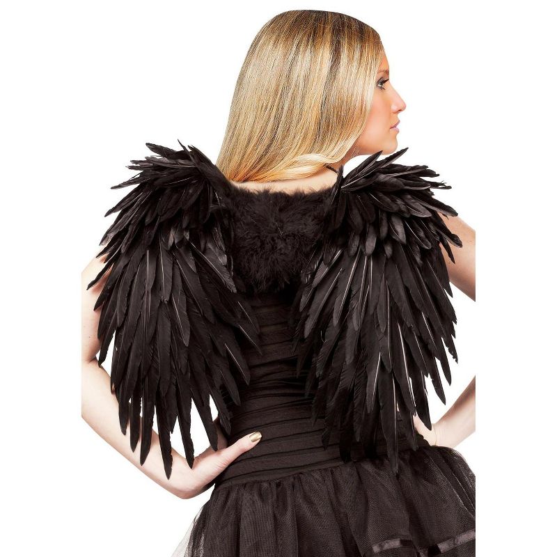 Fun World Angel Feather Wings (Black), 1 of 2