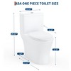 Elongated One-Piece Toilet w/Soft-Close Seat, Ceramic & PP, White, Multiple Styles - 4 of 4