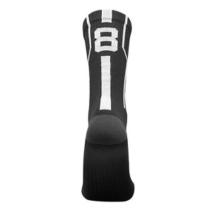 Mk Socks Player ID Jersey Number SINGLE Crew Sock - Black, White - 1 of 1