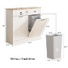 Trash Can, Dog Proof Tilt Out Trash Bin Holder, Hideaway Free Standing Trash Cabinet - 2 of 4