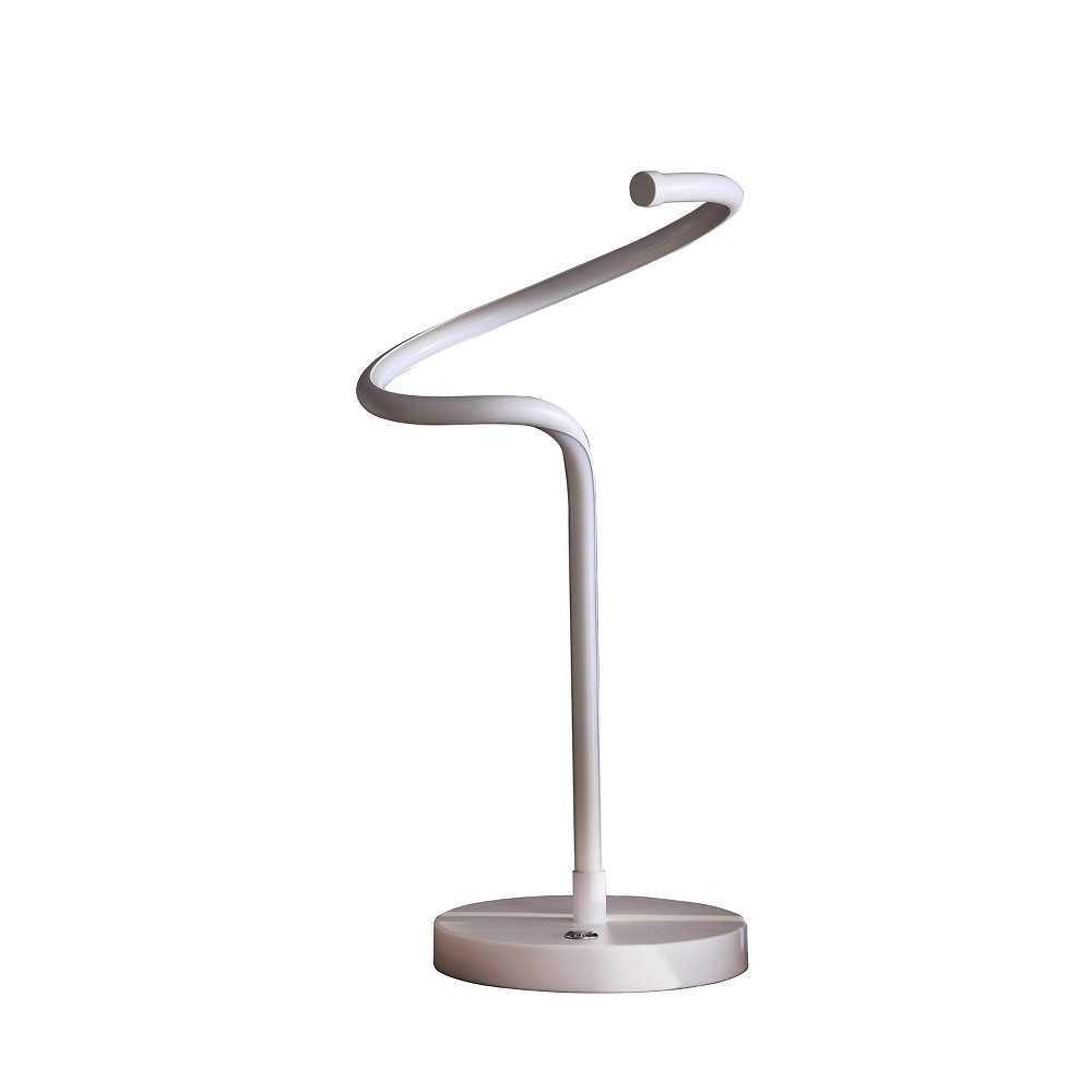 Photos - Floodlight / Street Light 18" Modern Metal Spiral Table Lamp with Dimmable LED, No Assembly - Ore International