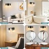 POWLIG 13.4-in 2-Light Matte Black Modern Dimmable Bathroom Transitional Vanity Light with Transparent Glass Shade - 4 of 4
