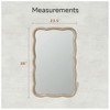 COZAYH Curved Wood Frame Accent Mirror, Modern Farmhouse Wall Decor, Natural - 2 of 4