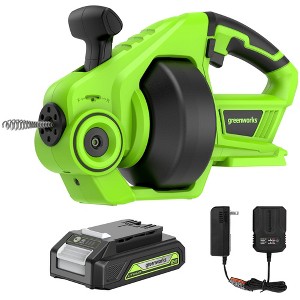 Greenworks POWERALL 24V Cordless Drain Auger Kit with 2.0Ah Battery and Charger - 1 of 3