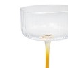8.2 fl oz Ribbed Coupe Glasses Amber - Bullseye's Playground™ - 3 of 3