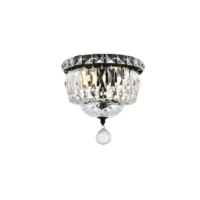Elegant Lighting Tranquil 8 inch black flush mount