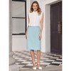 INSPIRE CHIC Women's Business Pencil High Waist Mental Decor Formal Work Midi Skirts - 2 of 4