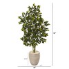 Nearly Natural 53-in Ficus Artificial Tree in Sand Colored Planter - 2 of 2