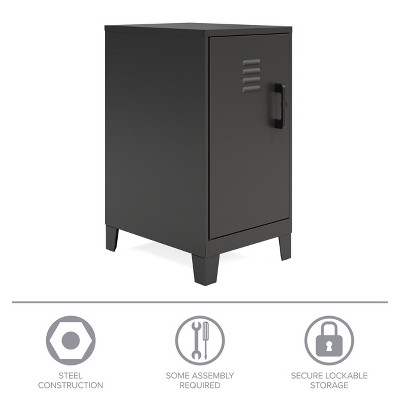 Black Metal 30.5" High Storage Locker Cabinet