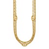 Chisel Stainless Steel Polished Yellow IP-plated Two-Strand Anchor Link Necklace 18" Plus a 2" Ext - 3 of 4