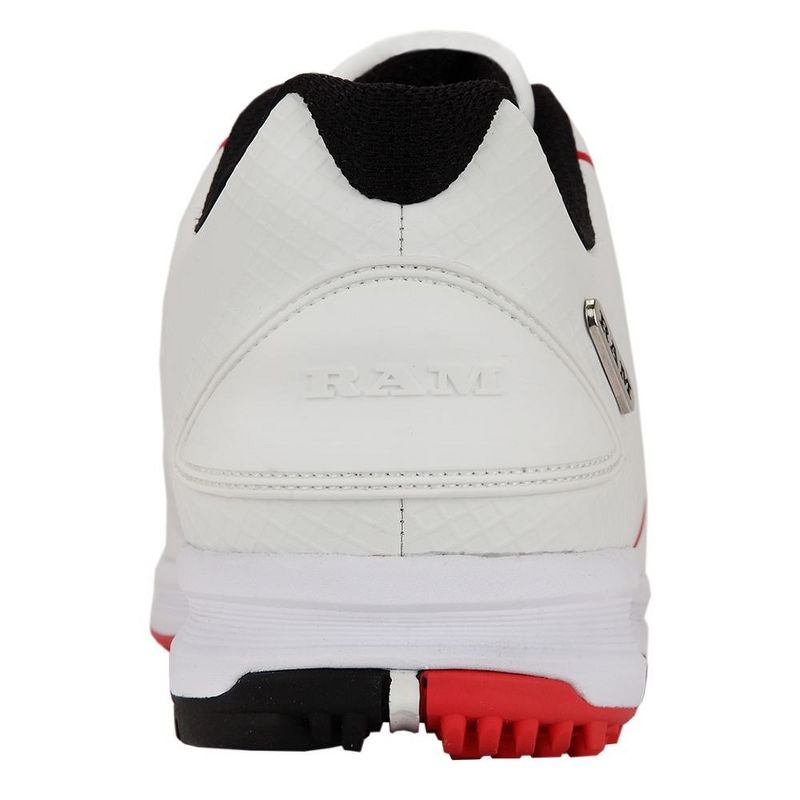 Ram Golf Player Mens Waterproof Golf Shoes White/Red, 4 of 5