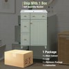 Okak 24" Bathroom Vanity with Ceramic Sink, Modern Style Bathroom Sink Vanities with 2 Drawers & 1 Soft Close Door - 3 of 4