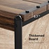 20'' Large Square Farmhouse Wood Storage End Table with 2 Tier Shelf- Modern Metal Frame Bed Couch Sofa Side Table/Nightstand，Accent Furniture - 3 of 4