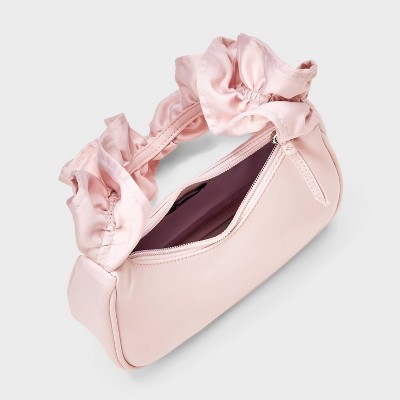 Girls' Metallic Ruffled Shoulder Bag - art class Light Pink - image 3