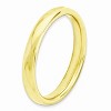 Black Bow Jewelry 3.25mm 14k Yellow Gold Plated Sterling Silver Stackable Polished Band - 3 of 4