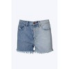 Women's HIGH-RISE TWO-TONE DISTRESSED DENIM SHORTS - sneak peek - 2 of 4