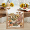 Saro Lifestyle Embroidered Cornucopia Table Runner, 16"x72", Multi - 3 of 3