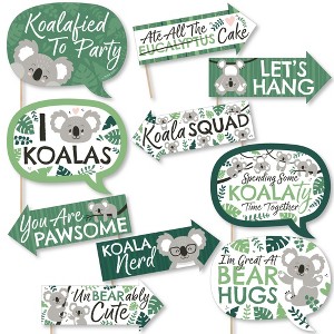 Big Dot of Happiness Funny Koala Cutie - Bear Birthday Party and Baby Shower Photo Booth Props Kit - 10 Piece - 1 of 4