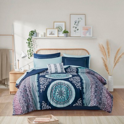 Grungis 7-Piece Soft Brushed Printed Microfiber Bed Sheets Set,Machine Washable for Easy Care,Bedding Set