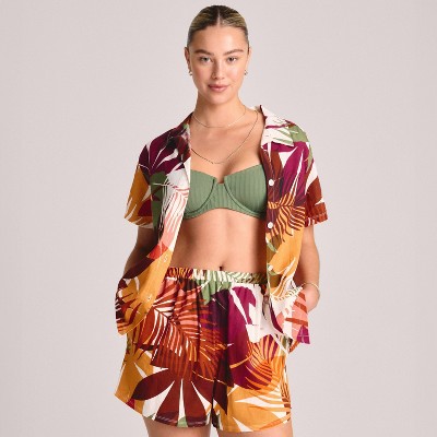 Vitamin A Women's Short Sleeve Cover Up Shirt