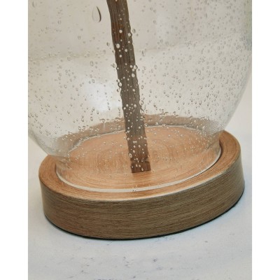 Clayleigh 23.5" Beige and Clear Glass Table Lamp Set with Rope Detail