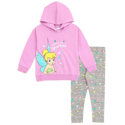 Disney Lilo & Stitch Little Girls Pullover FleeceHoodie and Leggings Outfit  Set Blue 4 