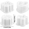 JDICTION 4-Piece Nonstick Silicone Cake Molds Set, Square Star Heart Flower Shapes for Baking Muffin, Cheesecake, Pudding, Chocolate and Jelly - 2 of 4