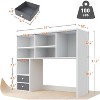 REIBII Desktop Bookshelf,High-Capacity Desk Hutch Organizer - 2 of 3