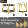 Dolonm Stainless Steel Round Glass End Table，Side Table - 4 of 4