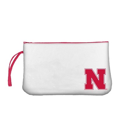 NCAA Nebraska Cornhuskers Clear Zip Closure Wristlet