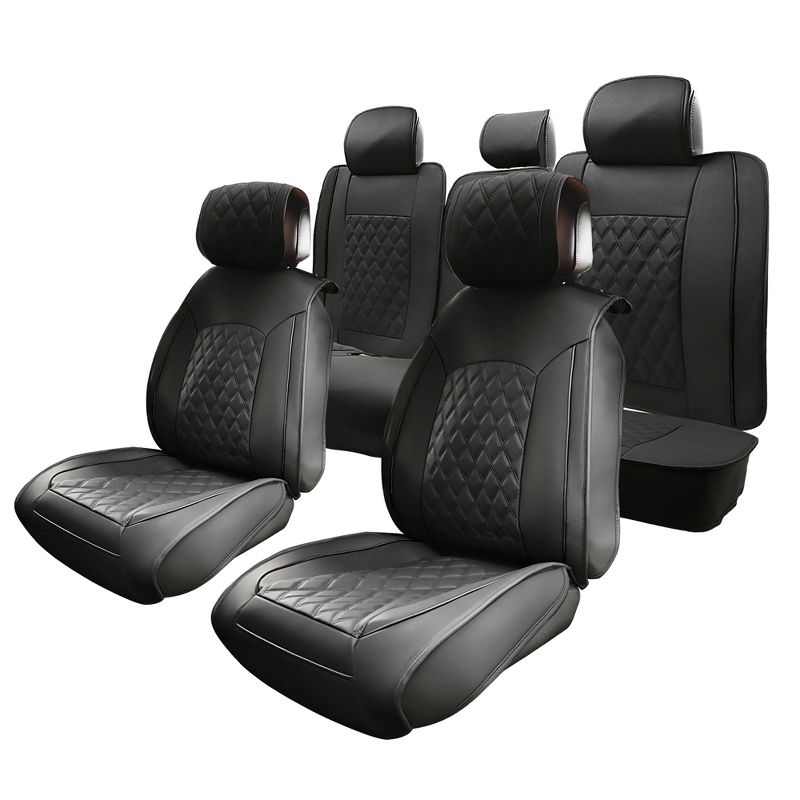 Unique Bargains Car Front Rear Seat Covers Pad for Ford F-150 Crew Cab 2009-2023 5 Pcs, 1 of 7