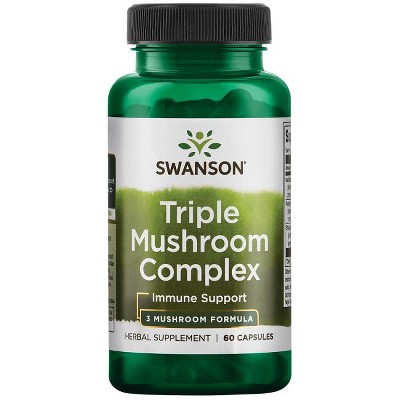 Swanson Herbal Supplement Triple Mushroom Complex Capsule 60ct.
