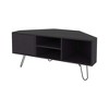 45.3" Engineered Wood 3-Shelf Bathroom Vanity with 1 Door and Metal Legs for Living Room and Bedroom - 3 of 4
