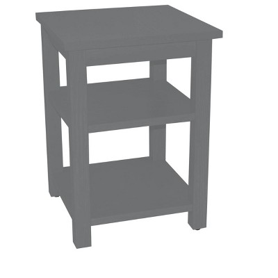 HomeRoots 28" Gray Solid Wood Nightstand