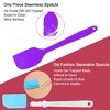 Unique Bargains Heat Resistant Non-scratch Non Stick Seamless Spatula Set 10.8" x 2.2" 4 Pcs - 4 of 4