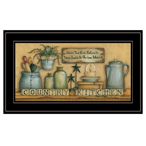 "Country Kitchen" By Mary Ann June, Ready to Hang Framed Print, Black Frame - 1 of 4