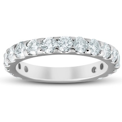 Pompeii3 1.90 Ct Diamond Wedding Ring 10k White Gold