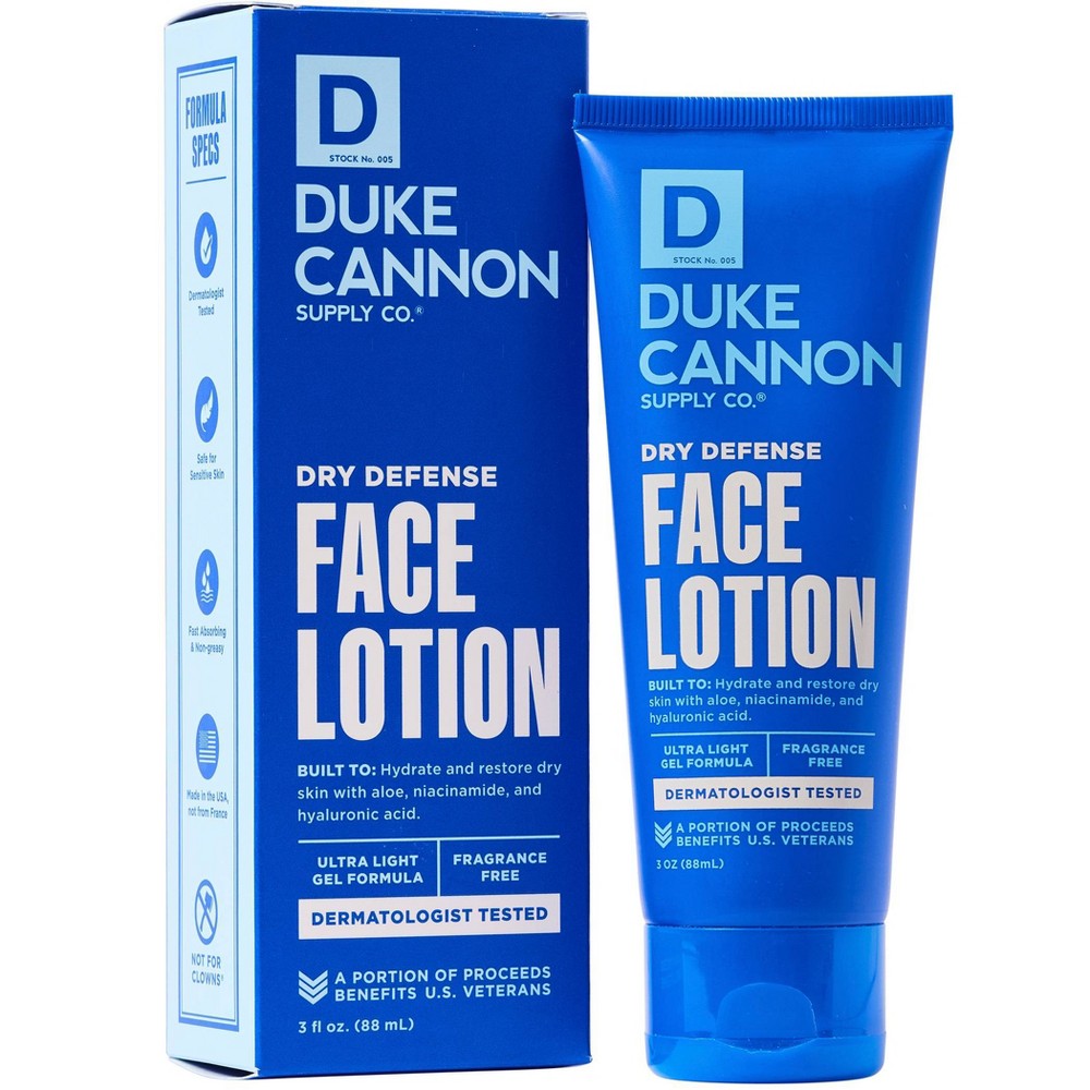Photos - Cream / Lotion Duke Cannon Supply Co. Dry Defense Face Lotion - 3 fl oz