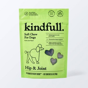 Hip & Joint Soft Chews for Dogs - Pork Flavor - 60ct - Kindfull™ - 1 of 3