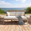 Mshliw  Outdoor Daybed with Curved Armrests and 4 Pillows – Patio Lounge Bed with  Removable Cushions for Poolside, Backyard, and Garden - 3 of 4