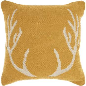 Mina Victory Life Styles Woven Antlers Indoor Throw Pillow
