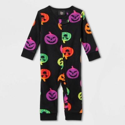 Image of Baby Halloween Pumpkin Fleece One Piece Pajamas - Hyde & EEK! Boutique™ 3-6M